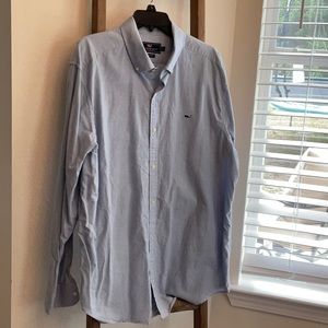Vineyard Vines Men’s XL Whale Shirt 100% Cotton Blue L/S Button Down